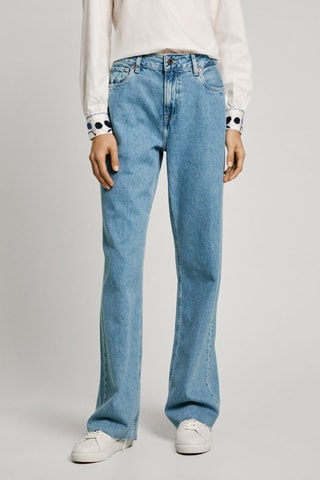 Jean loose taille haute Hazel - Bleu clair
