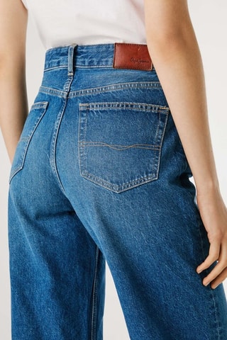 Jean straight taille haute Lexa - Bleu marine