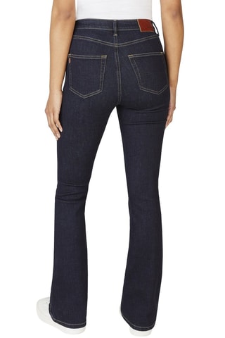 Jean flare taille haute Dion - Bleu marine