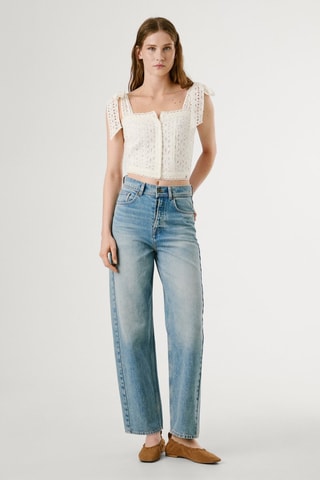 Jean taille haute Addison - Bleu clair