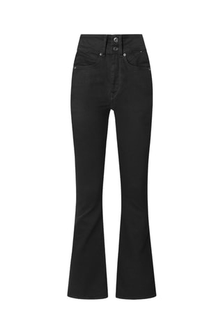 Jean flare taille haute - Noir