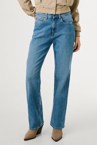 Jean straight taille haute Robyn - Bleu clair