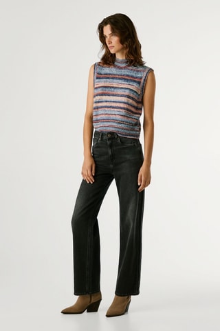 Jean straight taille haute Lexa - Noir