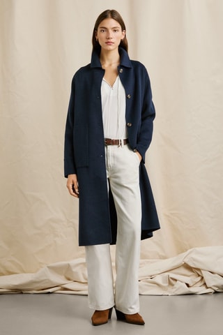 Manteau en laine Sabrina - Bleu marine