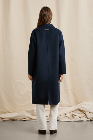 Manteau en laine Sabrina - Bleu marine