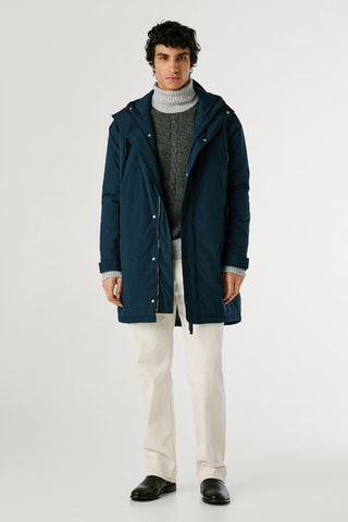 Parka à capuche Jansen - Bleu pétrole