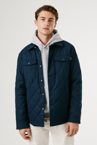 Veste Quilted - Bleu pétrole