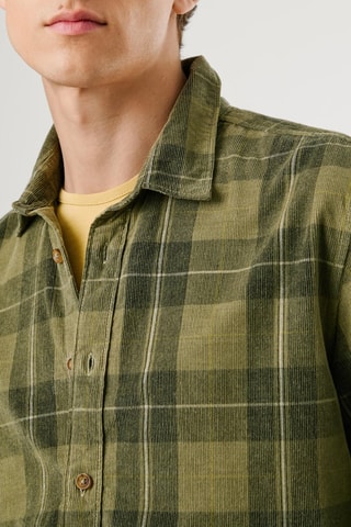 Chemise en velours Caster - Vert foncé