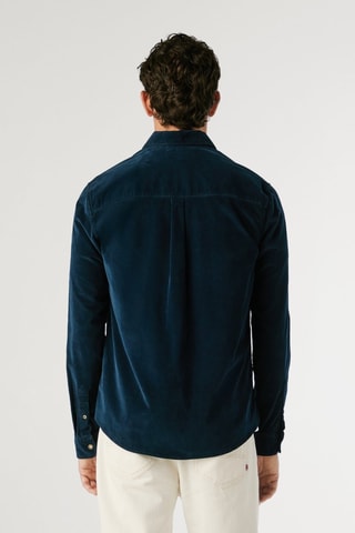 Chemise en velours Clayton - Bleu marine