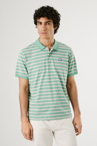 Polo Tark - Vert d'eau et rose poudré