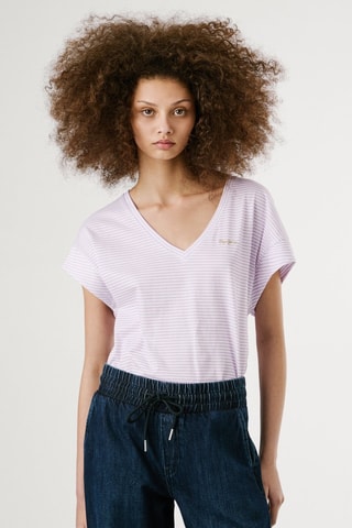 Tshirt Andy - Blanc et rose