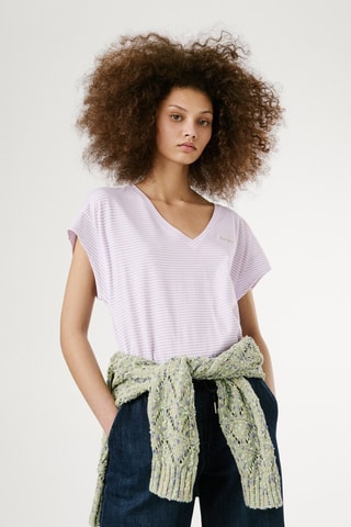 Tshirt Andy - Blanc et rose