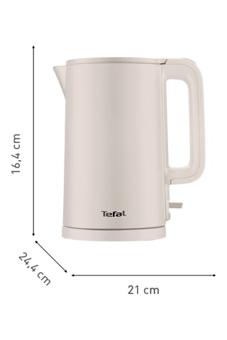 Bouilloire électrique en acier inoxydable Safe to Touch - Gris clair - 1,5 l - Argenté