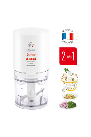 Mini hachoir Valentin 2-en-1 compact - 100 ml - 220 W