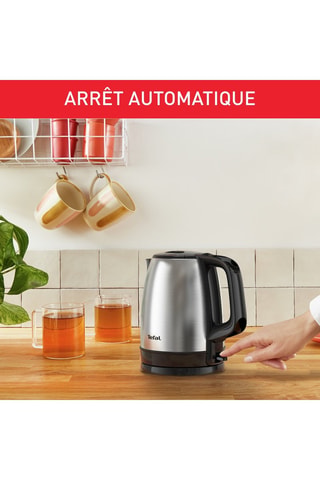 Bouilloire électrique sans fil - 1,7 l - 2400 W - Noir et argenté