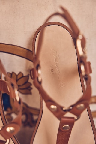 Sandales en cuir - Camel