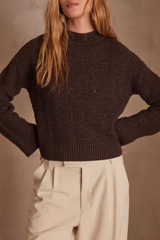 Pull en laine - Marron foncé