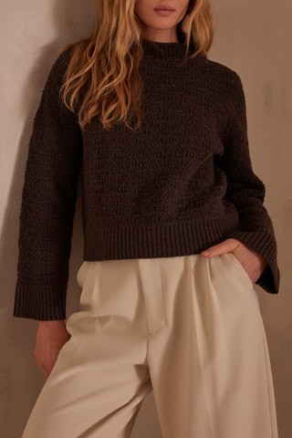 Pull en laine - Marron foncé