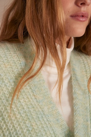 Gilet en mohair et laine - Vert clair