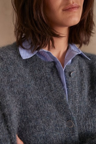 Gilet en alpaga et mohair - Gris
