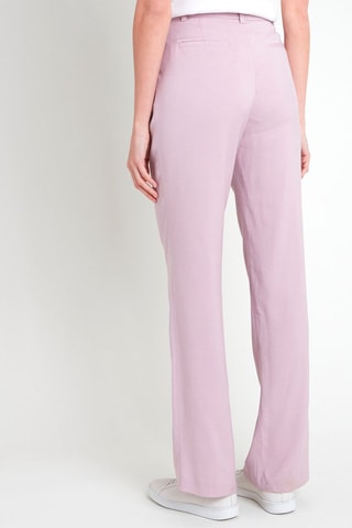 Pantalón recto de tiro alto - Malva