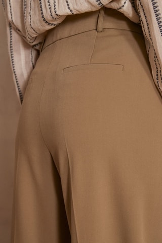 Pantalon wide legs - Marron clair