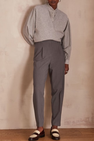 Pantalon carotte - Gris