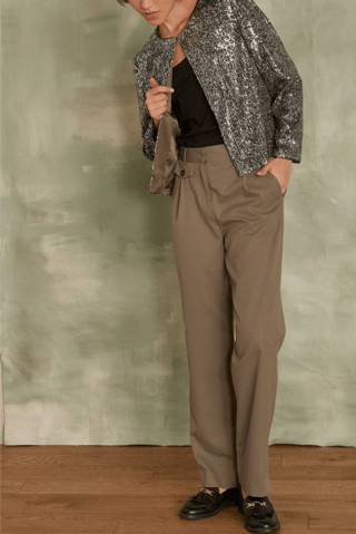Pantalon carotte - Kaki