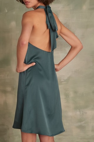 Robe trapèze - Bleu canard