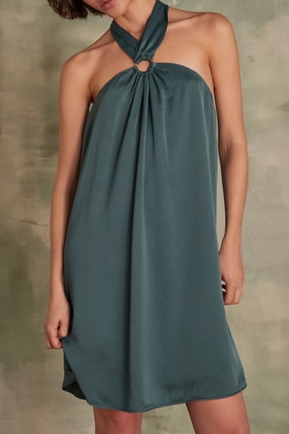 Robe trapèze - Bleu canard