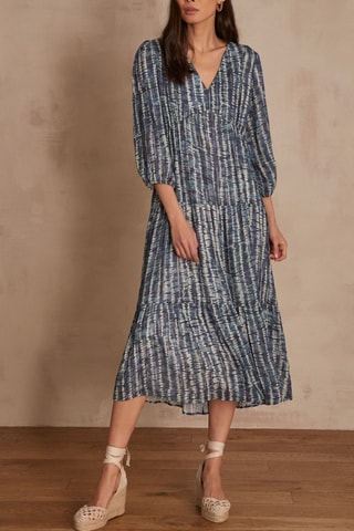 Robe midi - Bleu