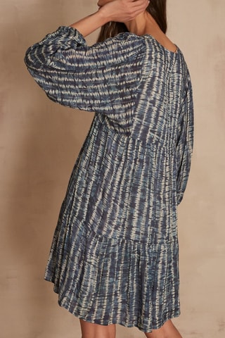 Robe trapèze - Ciel et bleu marine