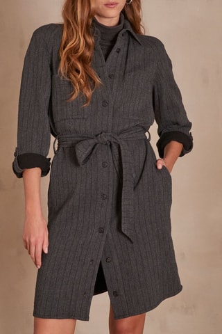 Robe chemise - Gris chiné