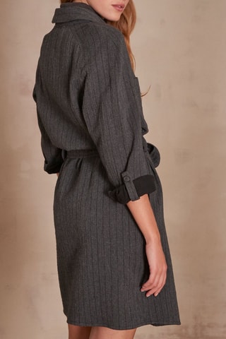 Robe chemise - Gris chiné