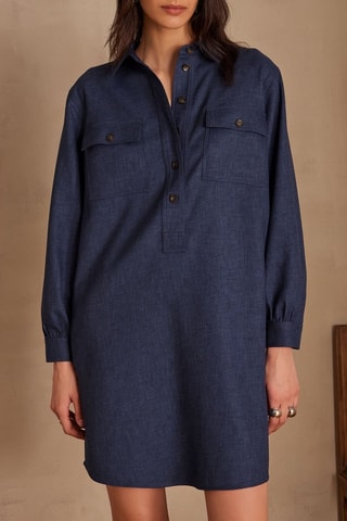 Robe chemise - Bleu marine