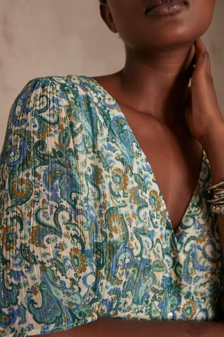 Robe chemise - Bleu pétrole