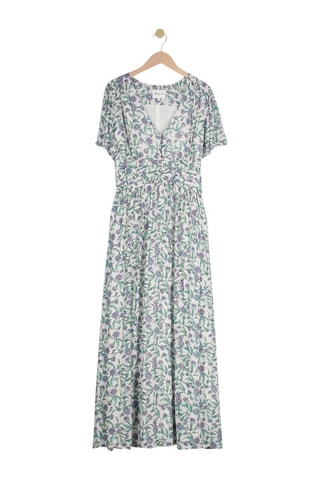 Robe longue - Ecru et vert