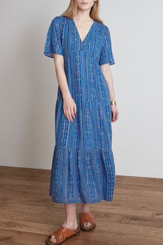 Robe midi - Bleu