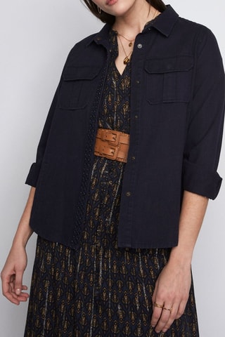 Surchemise en jean - Bleu marine