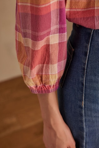 Blouse - Fuchsia et jaune