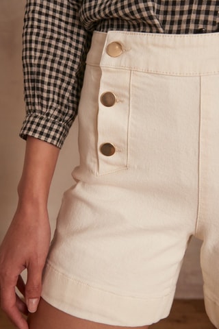 Short taille haute - Ecru