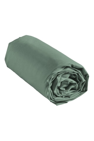 Drap-housse en coton 57 fils/cm² Linella - Sauge