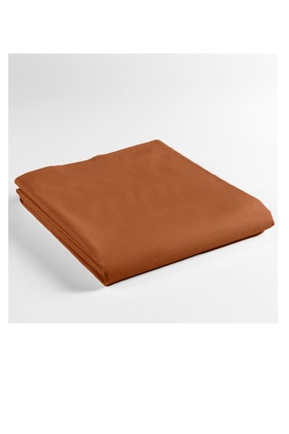 Drap plat en coton 57 fils/cm² Lina - Caramel