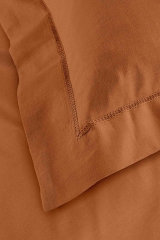 Drap plat en coton 57 fils/cm² Lina - Caramel