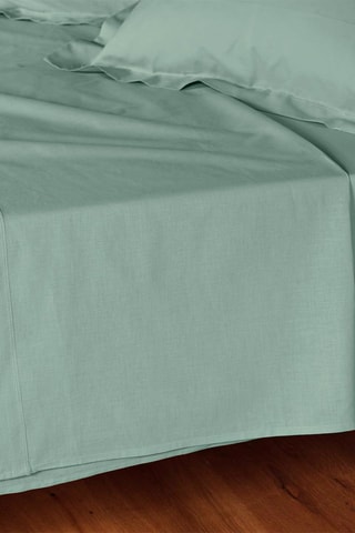 Drap plat en coton 57 fils/cm² Lina - Sauge