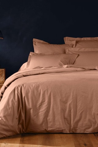 Housse de couette en coton 57 fils/cm² - Terracotta