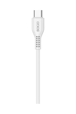 Cable USB con USB C - 2 m - Blanco