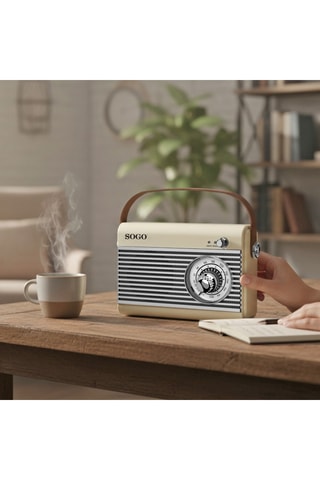 Radio despertador Retro - Beige - 5 W