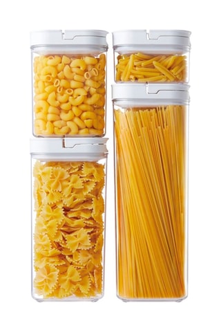 4 fiambreras con tapa de silicona sin BPA - de 450 ml a 2300 ml