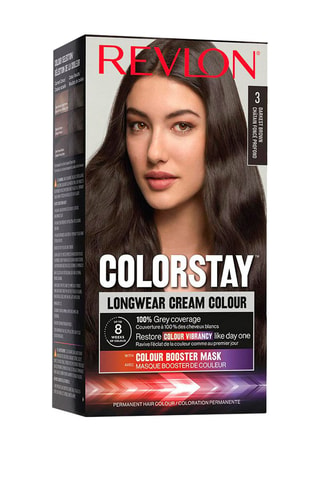 Coffret coloration permanente Colorstay - N°3 châtain foncé profond - 4 produits